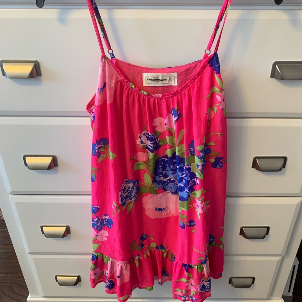 Abercrombie & Fitch Floral Pink and Blue Dress